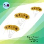 Paper Topper ( Sunflowers ) 1x5Pcs