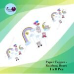 Paper Topper ( Rainbow Bears ) 1x7Pc