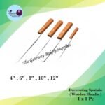 Decorating Spatula ( Wooden Handle ) 1x1Pc  < 4" , 6" , 8" , 10" , 12" >