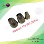 Cream Nozzle _No.123 Set ( Stainless Steel - Good Quality ) 1x3Pcs