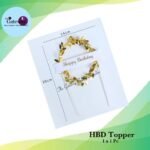 HBD Topper ( Gold ) 1x1Pc