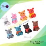 Bear With Scarf 1x8Pcs