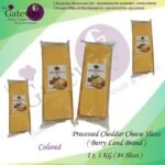 Berry Land  - Processed Cheddar Cheese Slices (Coloured) 1kg-84slices