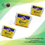 Cowhead _ Processed Cheddar Cheese Slices 250Grams ( 12Pcs )