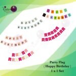 Party Flag ( Happy Birthday ) 1x1Set