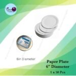 Paper Plate 6" Diameter 1x50Pcs