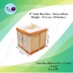 Cake Box Ribbon Tied - 8" Size ( Local , GW ) 1x1Set