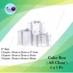 Cake Box - All Clear 6" Size ( 1x1Set )