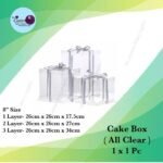 Cake Box - All Clear 8" Size ( 1x1Set )