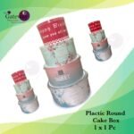 Plastic Round Cake Box 1x1Set