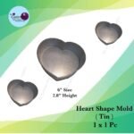 6" Heart Shape Mold ( Tin ) 1x1Pc <2.8cm Height>
