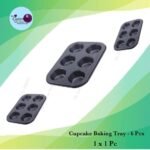 Cupcake Baking Tray - 6Pcs ( Non Stick ) 1x1Pc