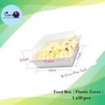 Food Box Square ( Plastic Cover ) 1x50Pcs