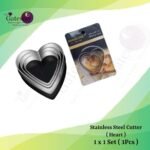 Stainless Steel Cutter ( Heart ) 1x1Set ( 3Pcs )