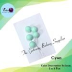 Cake Decoration Balloon 1x5Pcs  ( Cyan )