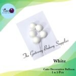 Cake Decoration Balloon 1x5Pcs  ( White )