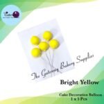 Cake Decoration Balloon 1x5Pcs  ( Bright Yellow )