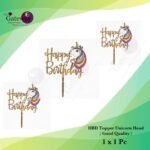 HBD Topper Unicorn Head ( Good Quality )1x1Pc