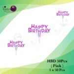 HBD Topper ( Pink ) 1x50Pcs